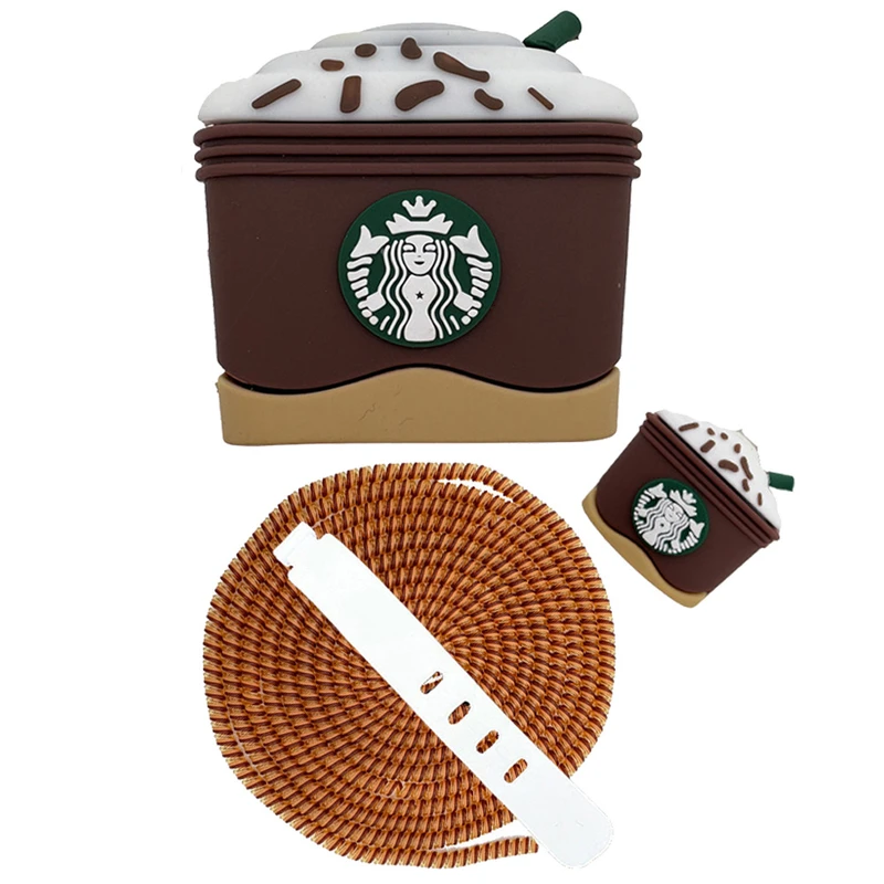 محافظ ٰشارژر میچان طرح COFFE مدل شارژر اپل 2 پین مجموعه 4 عددی