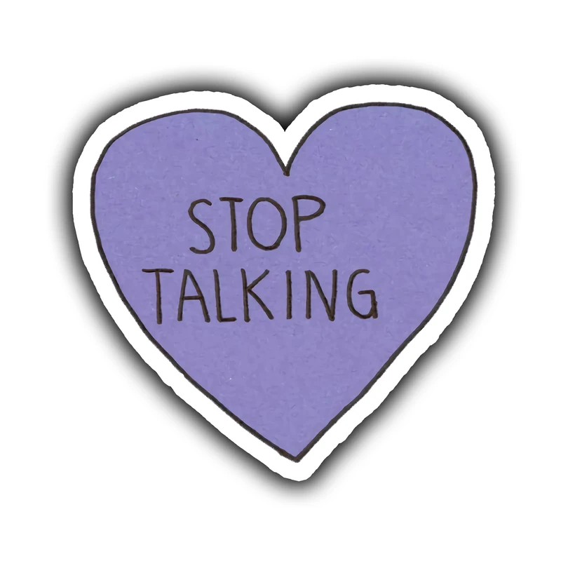 استیکر لپ تاپ طرح Stop Talking