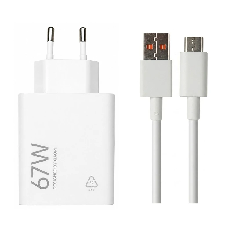 شارژر دیواری 67 وات مدل MDY-15-ET به همراه کابل تبدیل USB به USB-C 