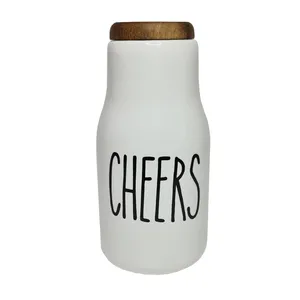  بطری سرامیکی مدل دست‌ساز طرح CHEERS