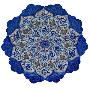 بشقاب میناکاری طرح گل و پرداز کد B20 