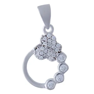    آویز گردنبند نقره زنانه بازرگانی میلادی کد PKR-089