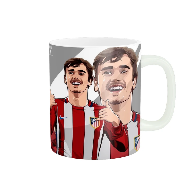 ماگ طرح فوتبالی مدل گریزمان اتلتیکو مادرید کد 417