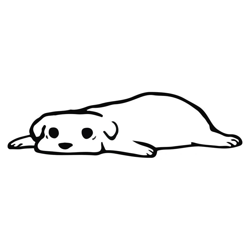 برچسب لپ تاپ پویا مارکت طرح سگ خسته کد 770