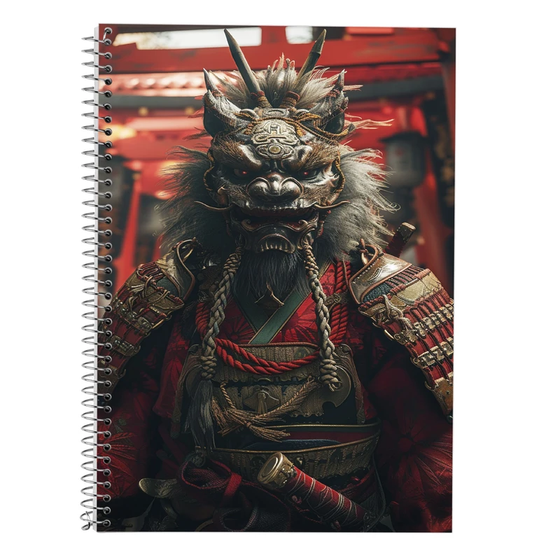 دفتر زبان 50 برگ مدوپد مدل دو خط طرح حیوانات جنگجو کد DF14893