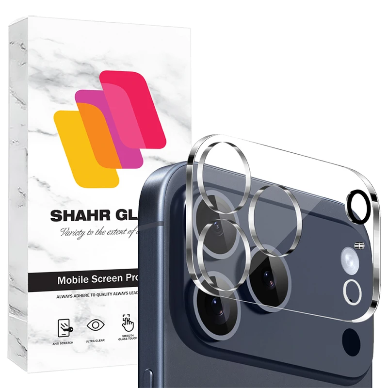 محافظ لنز دوربین شیشه‌ای شهر گلس مدل 3DSH مناسب برای گوشی موبایل اپل iPhone 17 Pro
