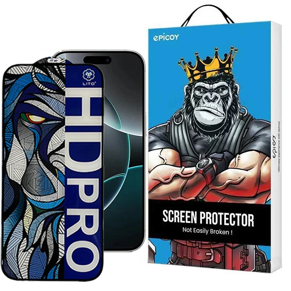 محافظ صفحه نمایش اپیکوی مدل Lion HD Pro مناسب برای گوشی موبایل اپل  iPhone 16 / 15 / 14 Pro