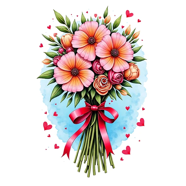 استیکر پارچه و لباس پاد آفرین طرح گل کد 3745