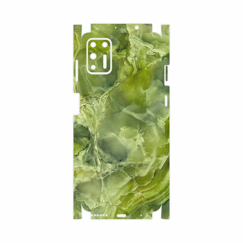 برچسب پوششی ماهوت مدل Green Crystal Marble-FullSkin مناسب برای گوشی موبایل موتورولا Moto G9 Plus