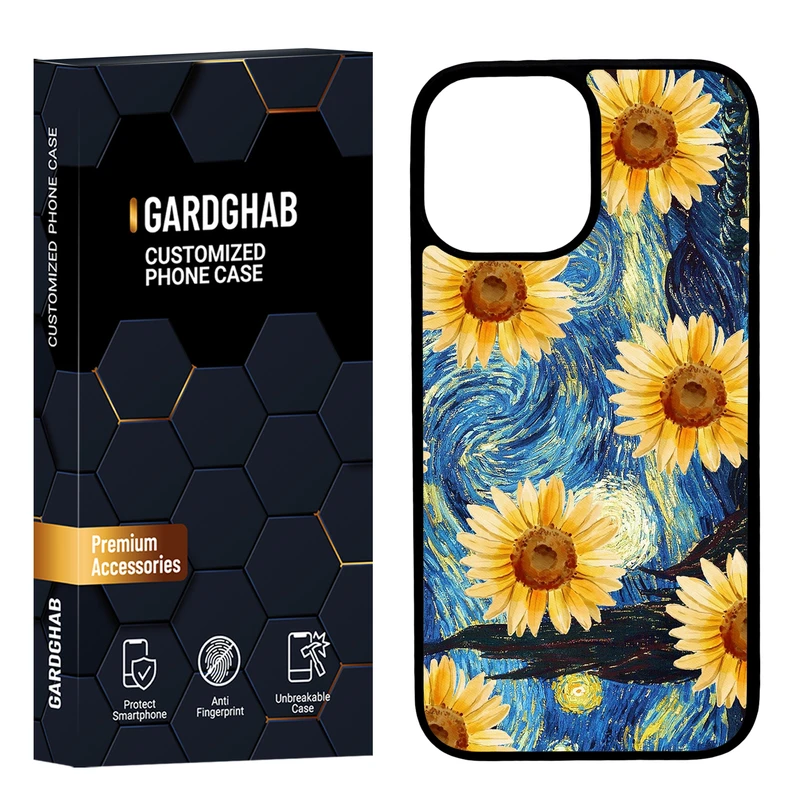 کاور گارد قاب مدل پشت گلس هنری مناسب برای گوشی موبایل اپل iPhone 12 Pro Max