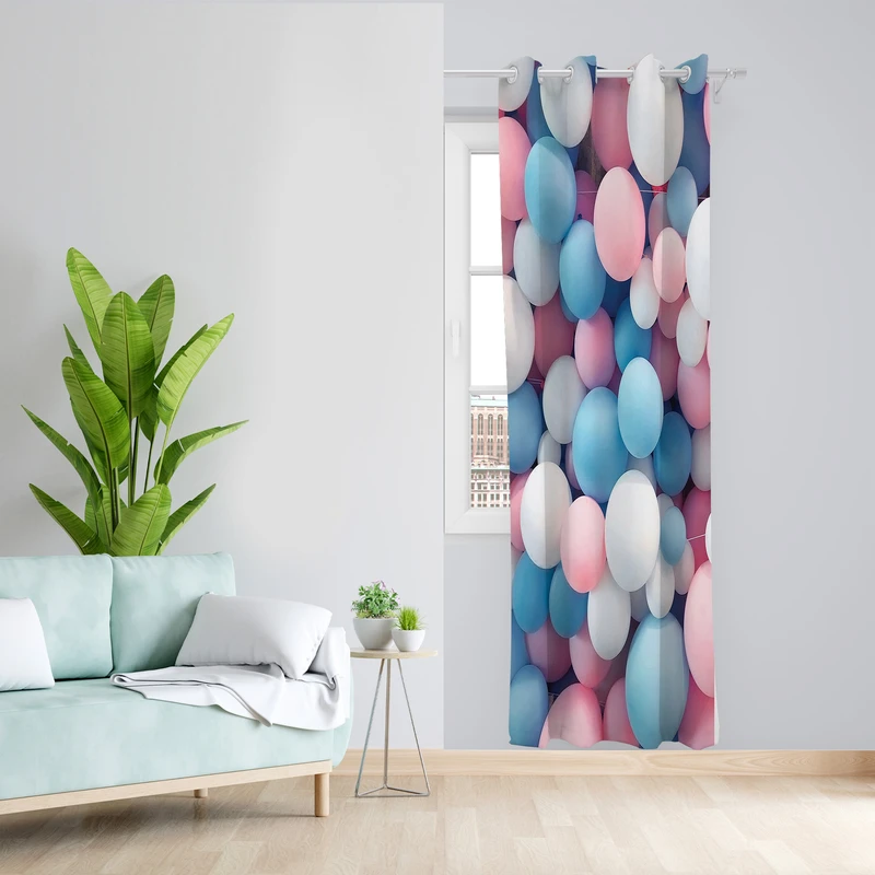 پرده طرح توپی مدل مخمل پانچی کد 2680 z سایز 140x200 سانتی متر