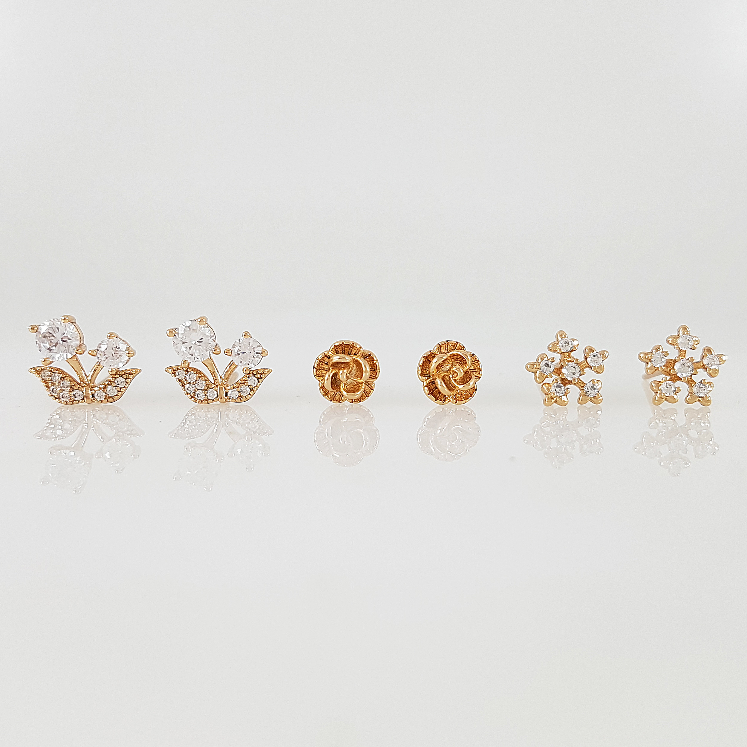 گوشواره زنانه ژوپینگ مدل 1373 مجموعه سه عددی