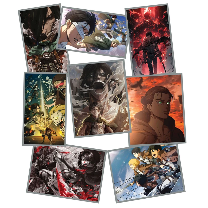 استیکر لپ تاپ طرح نبرد تایتان کد 2045 مجموعه 8 عددی