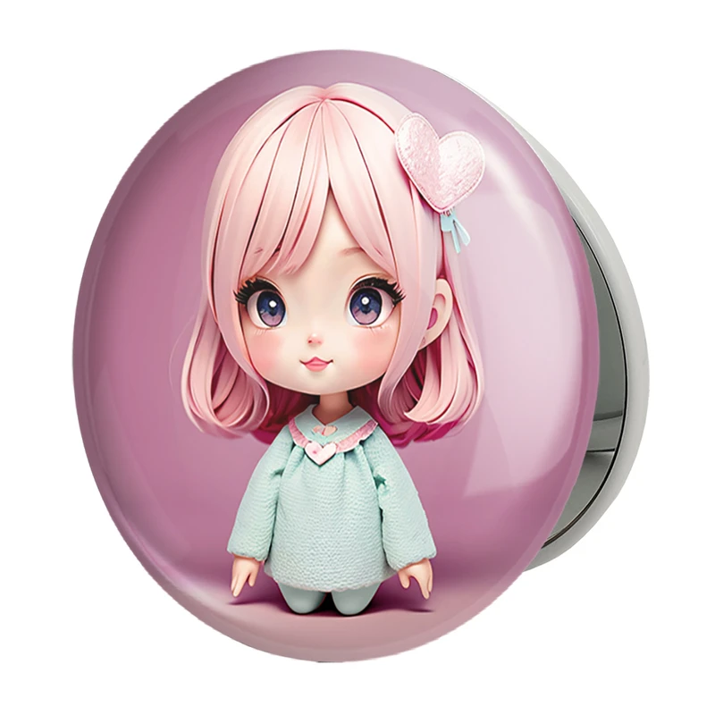 آینه جیبی خندالو طرح دخترانه (Girlish) مدل تاشو کد 36872