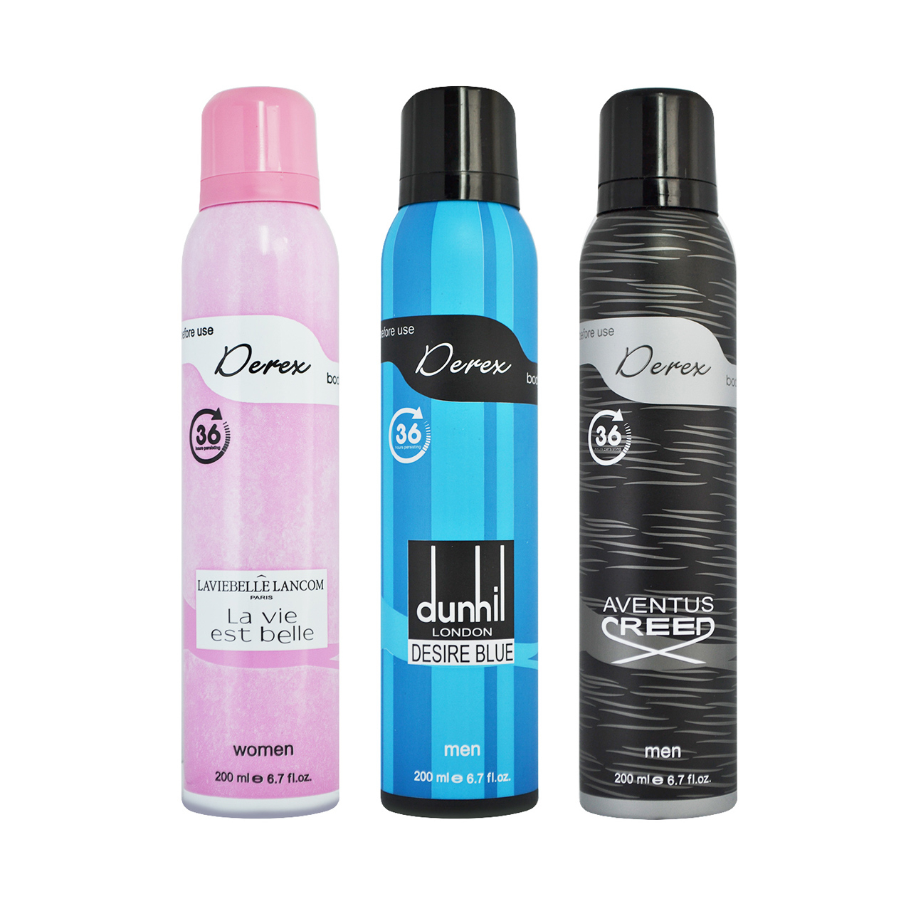 اسپری بدن زنانه دریکس مدل T03 حجم 200 میلی لیتر مجموعه ۳ عددی