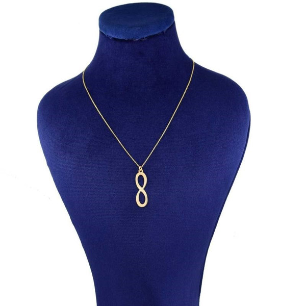 گردنبند طلا 18 عیار زنانه قیراط طرح بی نهایت کد GH5281