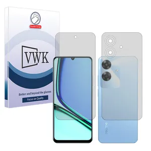 VWK Tough model matte screen protector suitable for Realme Note 60 mobile phone along with the back protector