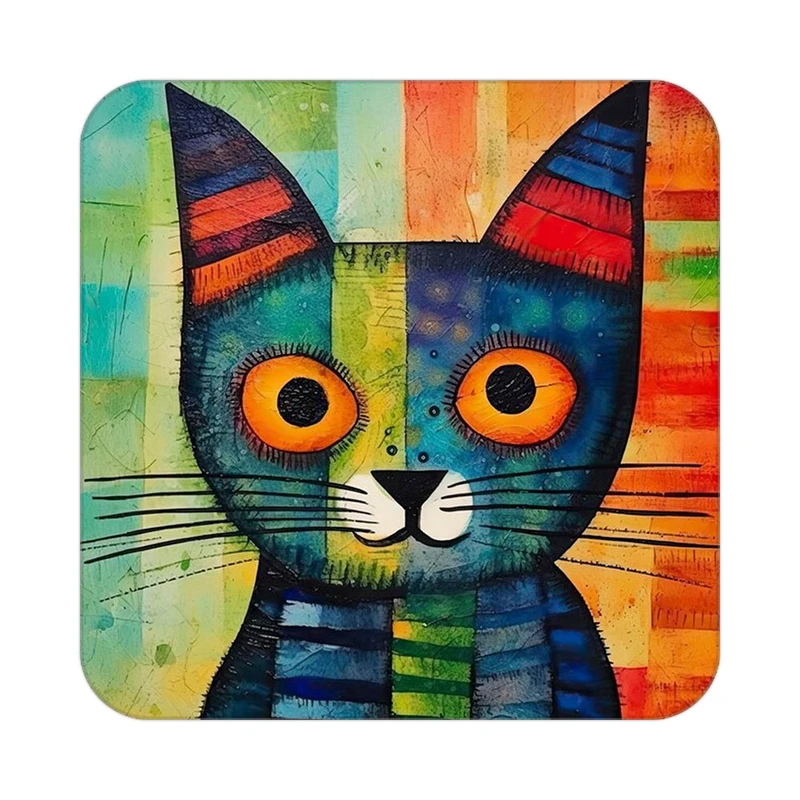 زیر لیوانی کاکتی طرح حیوانات رنگی مدل mp25699