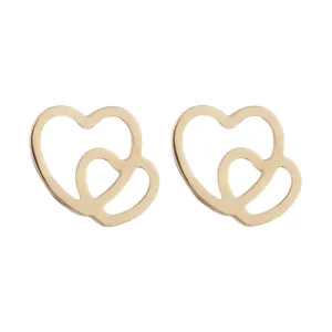 گوشواره طلا 18 عیار زنانه دوست خوب مدل قلب کد dk538