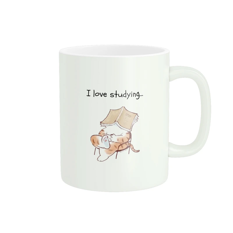 ماگ پاد آفرین مدل گربه درس خوان کد 1620