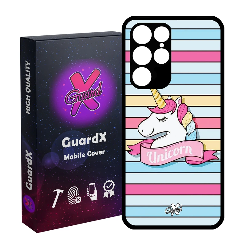 کاور گارد ایکس طرح Unicorn مدل Glass10018 مناسب برای گوشی موبایل سامسونگ Galaxy S22 Ultra