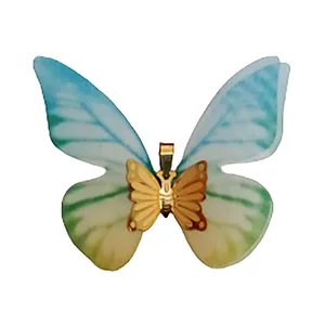 آویز گردنبند طلا 18 عیار زنانه مدل پروانه کد 006