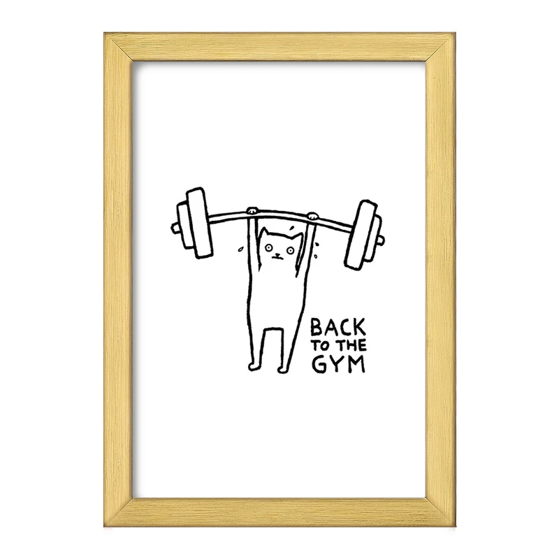 تابلو خندالو طرح گربه ورزشکار کد 29293