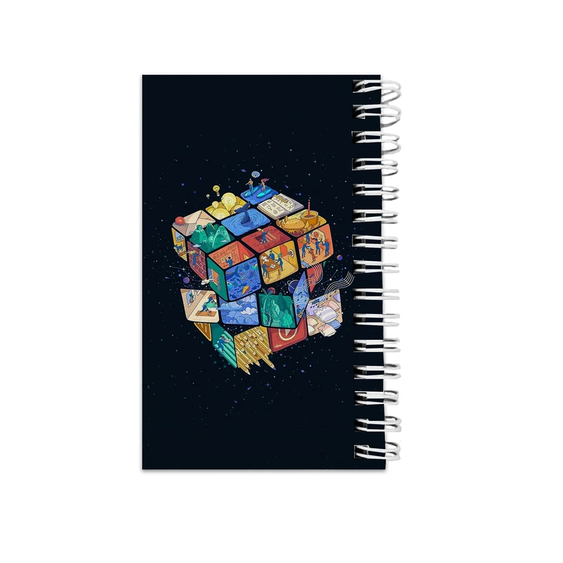 دفترچه یادداشت مدل to do list طرح مکعب روبیک کد 3056592