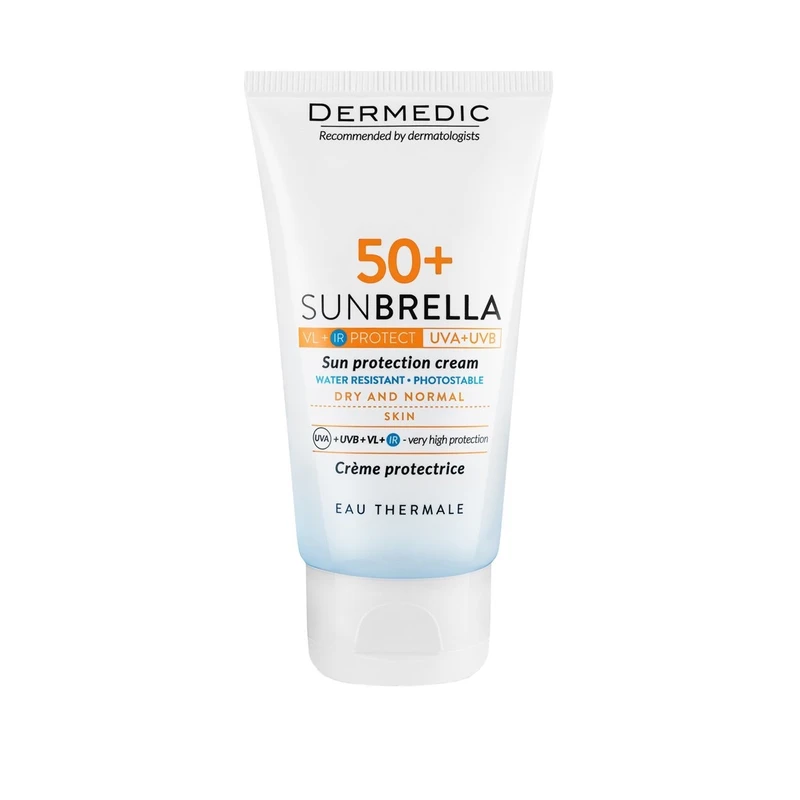کرم ضد آفتاب بدون رنگ درمدیک spf50 مدل SBB مناسب پوست های خشک حجم 50 میلی لیتر