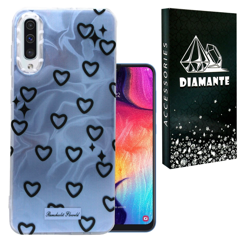 کاور دیامانته مدل Ghalbi Bk مناسب برای گوشی موبایل سامسونگ Galaxy A50