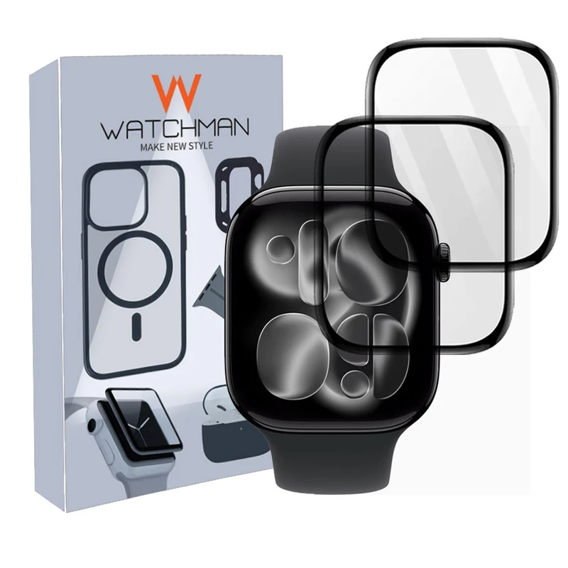 محافظ صفحه نمایش نانو واچ من مدل PMMA-WM مناسب برای اپل واچ 46 میلی متر سری 11 بسته دو عددی