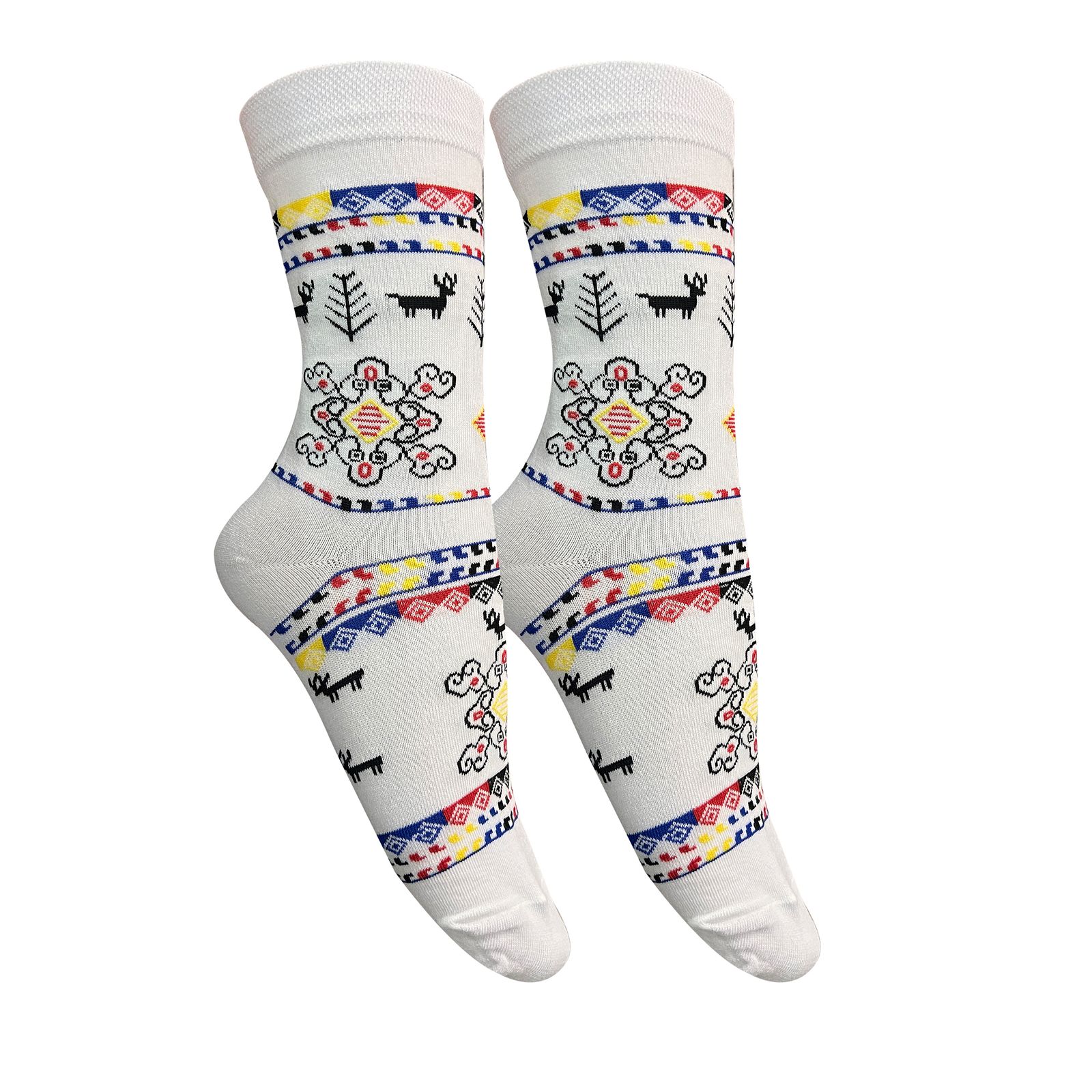 جوراب ساق بلند زنانه تن پوش هنگامه مدل سنتی مجموعه 5 عددی -  - 3