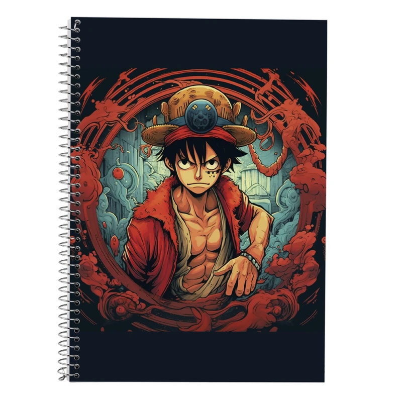 دفتر زبان 50 برگ مدوپد مدل دوخط طرح وان پیس One Piece کد DF10719