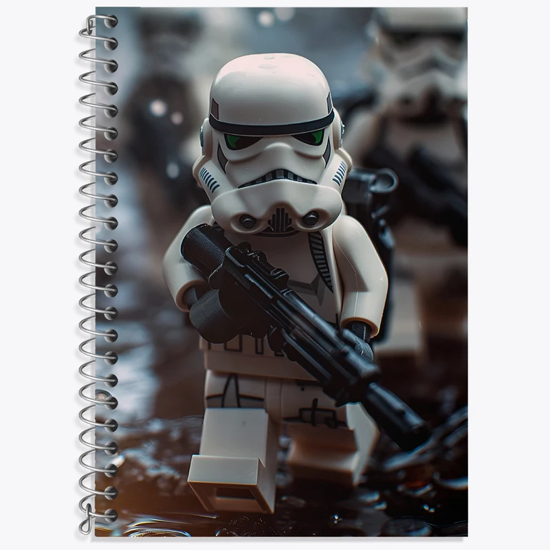 دفتر زبان 50 برگ خندالو مدل دو خط طرح جنگ ستارگان (Star Wars) کد N5192