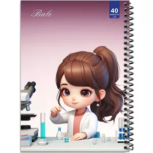 دفتر نقاشی 40 برگ انتشارات بله طرح دختر دانشمند کد A4-K703