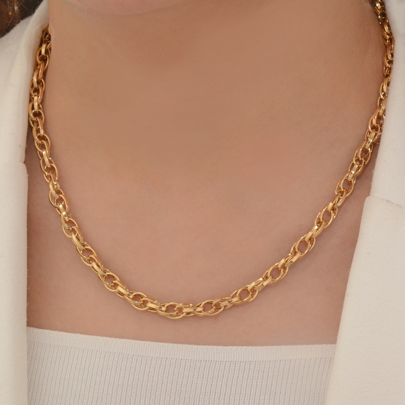 زنجیر طلا 18 عیار زنانه طلای مستجابی مدل آوا کد A45 زنجیر طلا 18 عیار زنانه طلای مستجابی مدل آوا کد A45