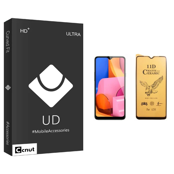 محافظ صفحه نمایش سرامیکی کوکونات مدل UD Black مناسب برای گوشی موبایل سامسونگ Galaxy A20s