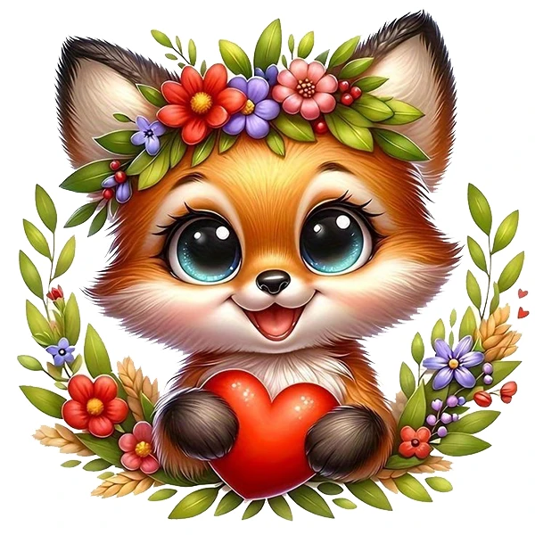 استیکر پارچه و لباس پاد آفرین طرح کارتونی بچگانه روباه کد 4209