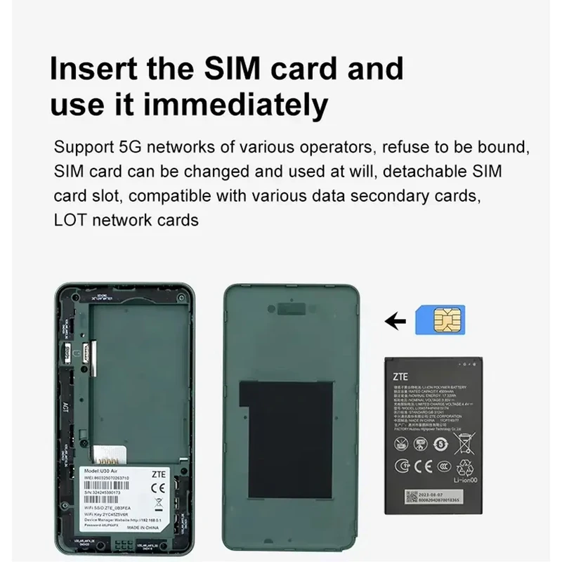 عکس شماره 3 : مودم 5g زد تی ای مدل u30 air