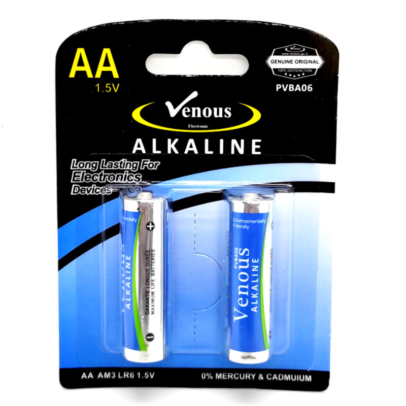 باتری قلمی ونوس مدل Electronic-Alkaline بسته 2 عددی