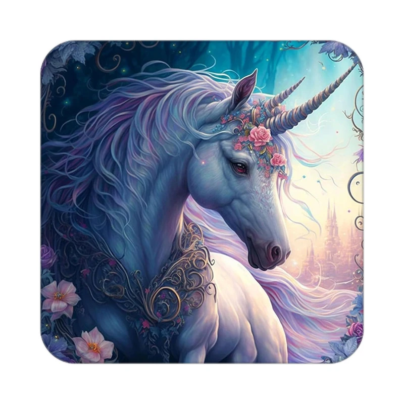 زیر لیوانی کاکتی طرح اسب تک شاخ و یونیکورن مدل mp32935