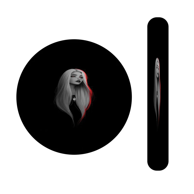 آینه آرایشی جیبی مدل دختر کد 502 به همراه سوهان ناخن 