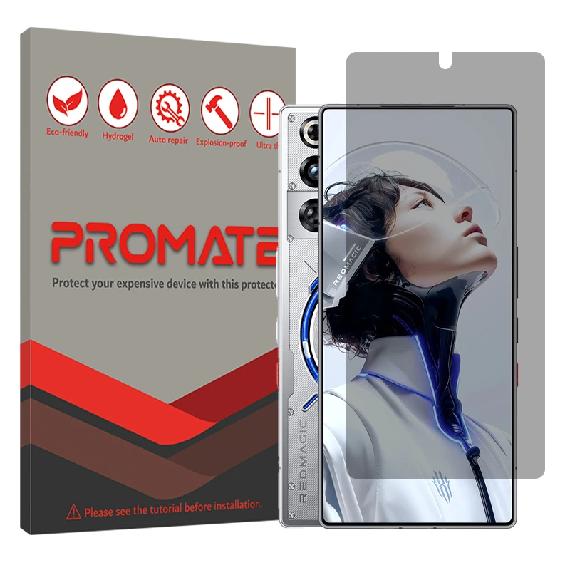 محافظ صفحه نمایش حریم شخصی پرومیت مدل هیدروژلی مناسب برای گوشی موبایل زد تی ای nubia RedMagic 11 Pro Plus