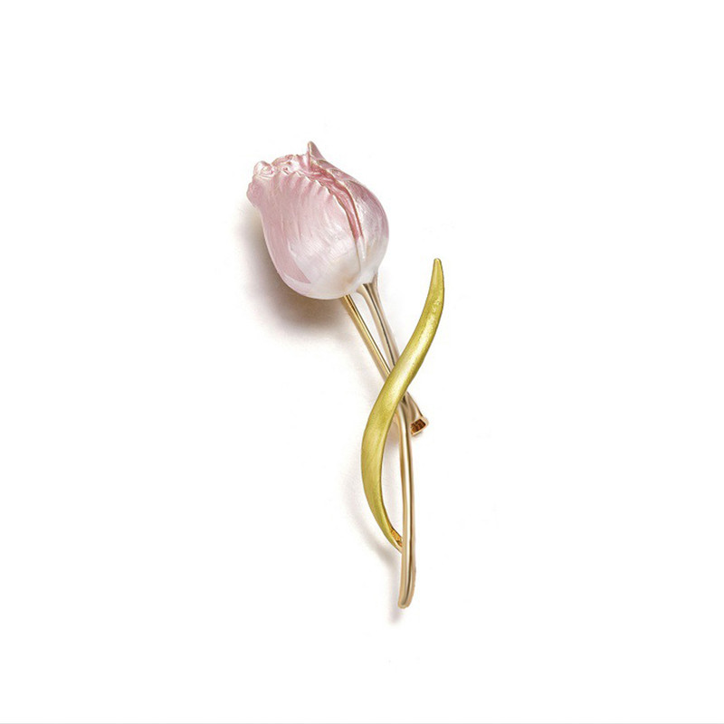 گل سینه زنانه مدل غنچه لاله کد 00696 گل سینه زنانه مدل غنچه لاله کد 00696