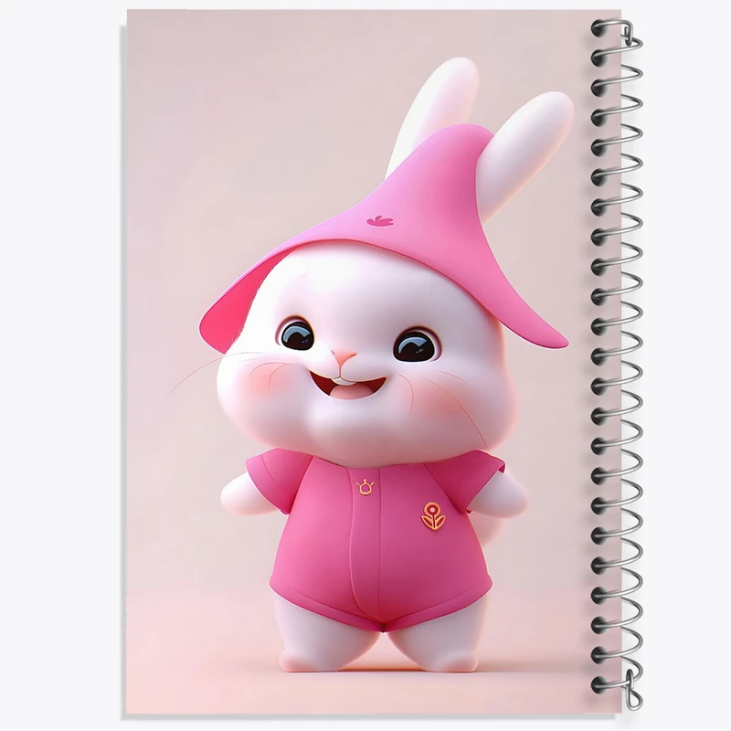 دفتر مشق 100 برگ خندالو طرح خرگوش کیوت کد F5690