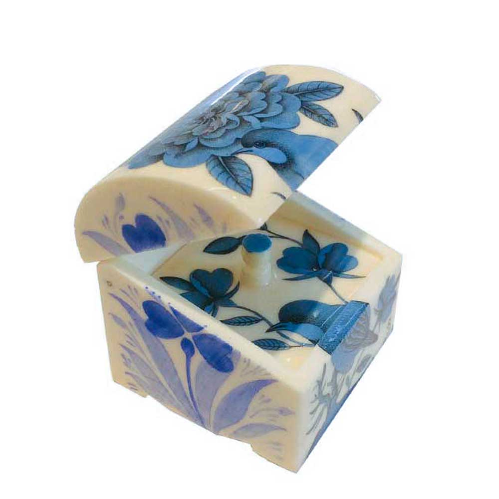  جعبه جواهرات استخوانی طرح گل و مرغ کد B 230