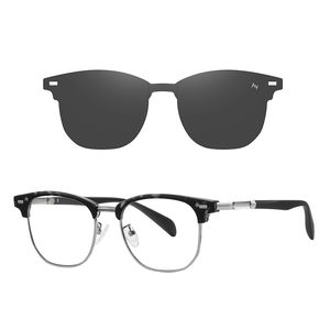 فریم عینک طبی به همراه کاور آفتابی آلبرت وگ مدل CG3202C656-P01 Polarized Double Switch