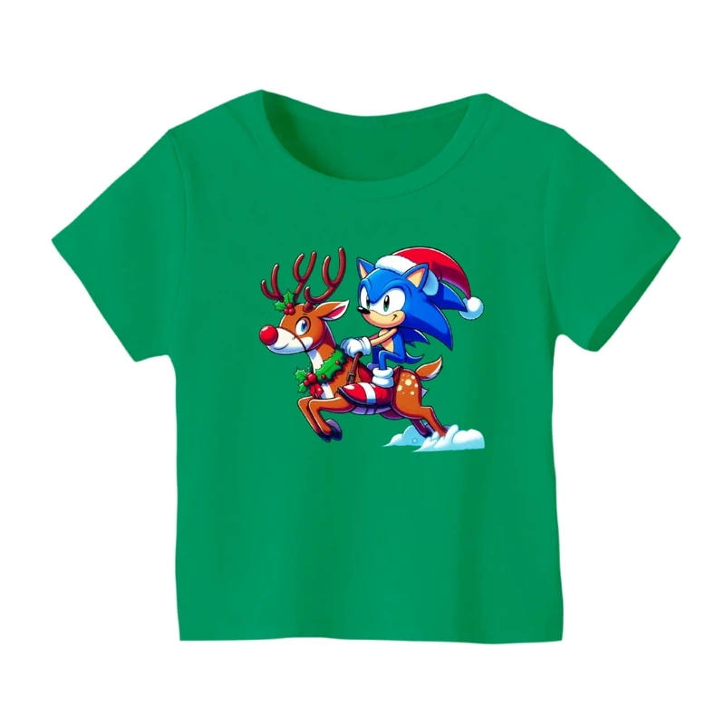 تی شرت آستین کوتاه بچگانه مدل سونیک کریسمس کد 2