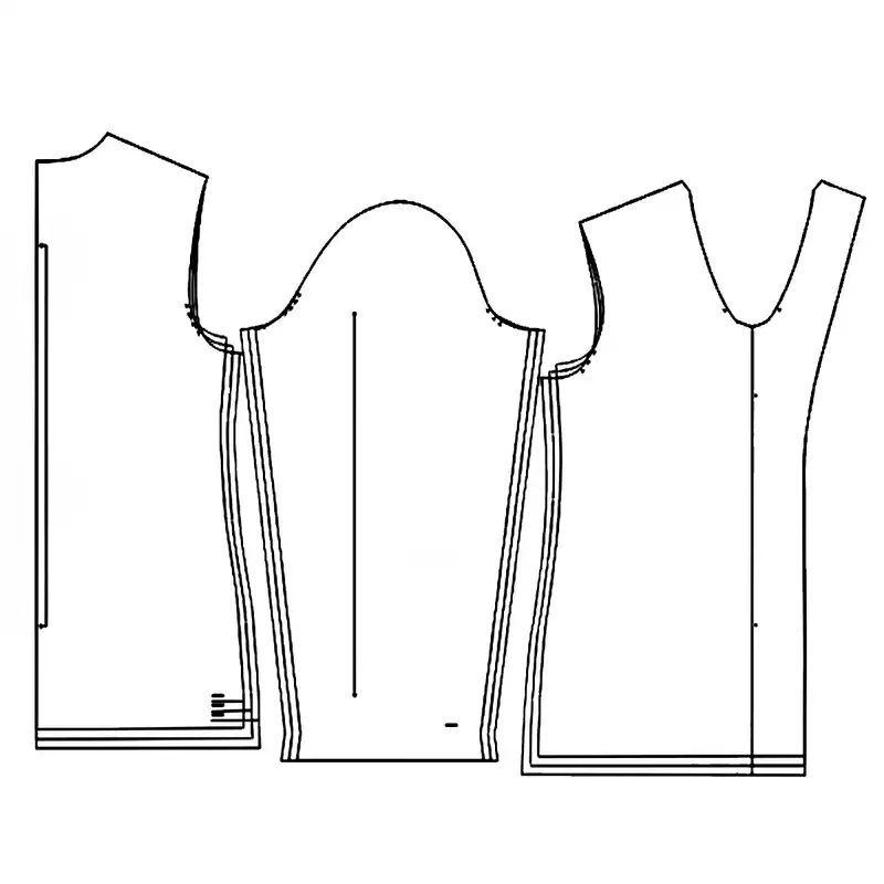 الگو بالاتنه و آستین رگالی زنانه متد abm سایز 40