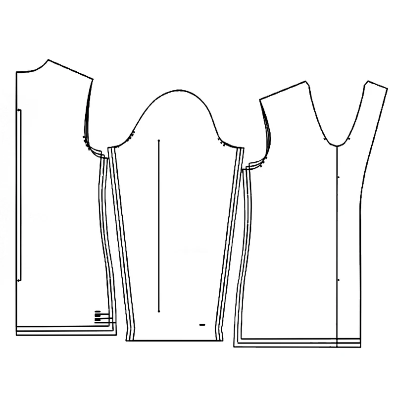  الگو بالاتنه و آستین رگالی زنانه متد abm سایز 44 